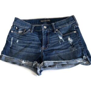 Abercrombie & Fitch Denim Jean Distressed Raw Hem Shorts, Women's Size 24/2